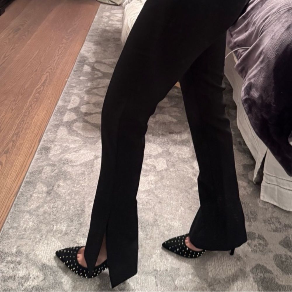 Zara Black Boot-Cut Dress Pants
